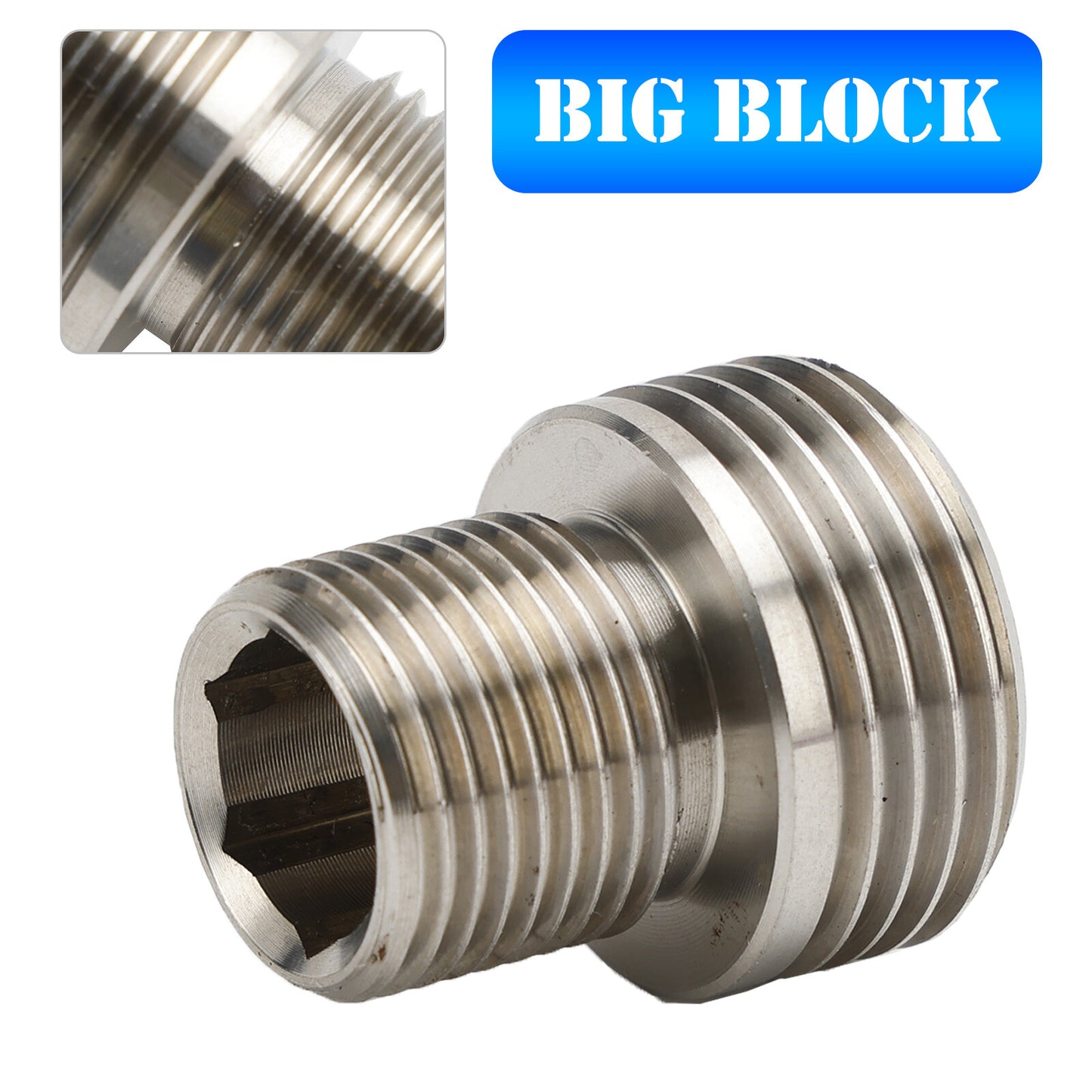 Big Block Oil Filter Insert Adapter BBF 429 460 385 series 400M for Ford