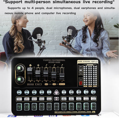V10 Live Sound Card & M800 Condenser Microphone for Mobile Karaoke & TikTok Live