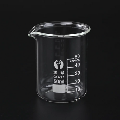 1Set Low Form Glass Beaker 5 10 25 50 100ml Borosilicate Measuring Lab Glassware