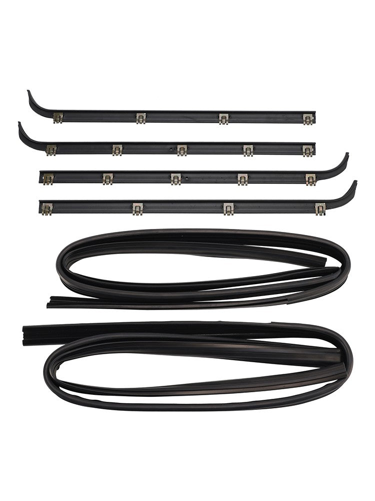 4PCS Door Window Seal Belt Weatherstrip+2PCS Seal Kit For Ford F150 F250 F350