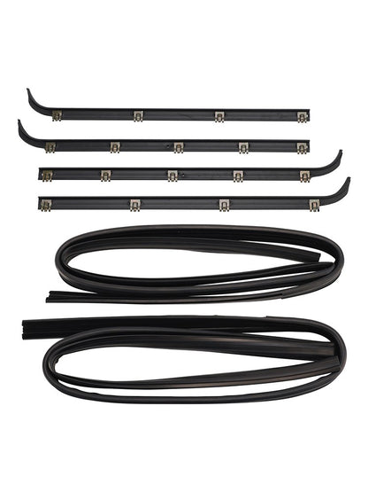4PCS Door Window Seal Belt Weatherstrip+2PCS Seal Kit For Ford F150 F250 F350