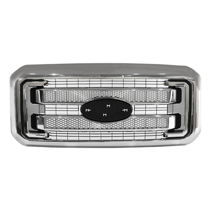 Chrome Front Bumper Grille For Ford F250 F350 F450 F550 2011-2016 Platinum Style