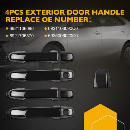 4X Exterior Door Handle Front /Rear Driver Passenger Side Fit 12-17 Toyota Camry
