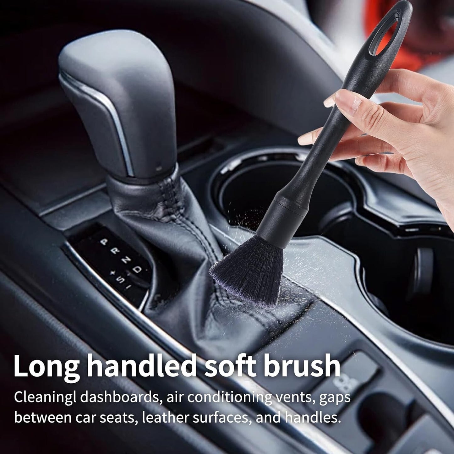3pcs Car Detailing Brush Wash Auto Detailing Cleaning Kit Engine Wheel Clean Set