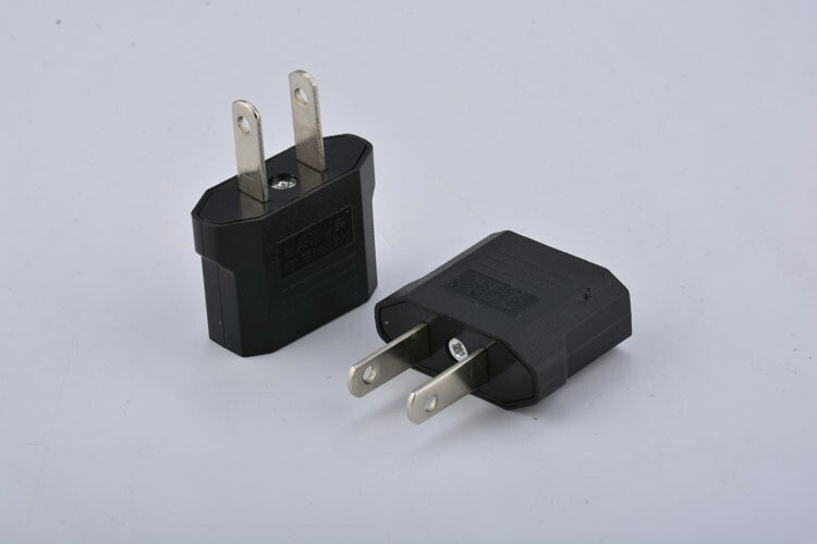 12 PCS EU Euro Europe to US USA Power Jack Wall Plug Converter Travel Adapter Us