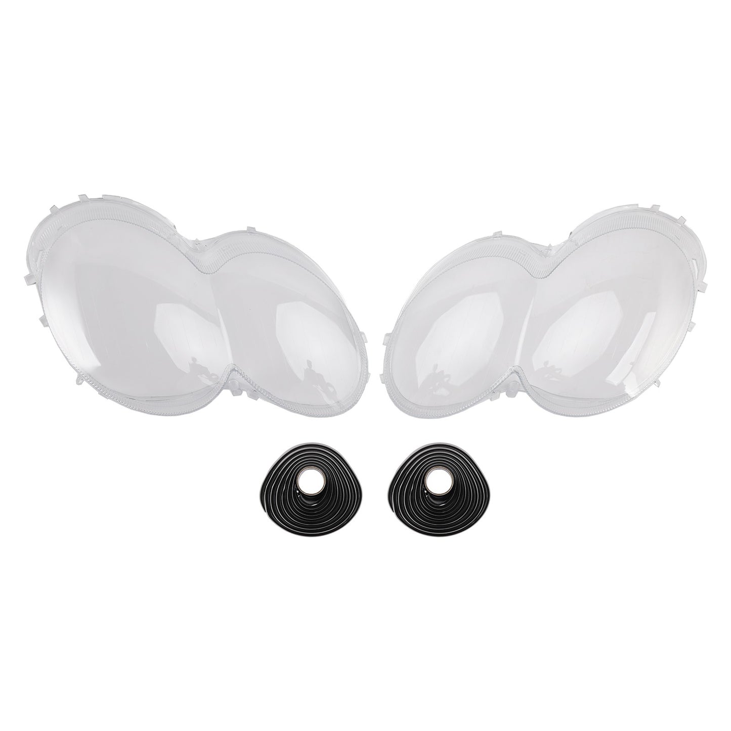 2Pcs Headlight Shell Lens Cover+Glue For Benz W230/R230 SL500 SL600 2003-08