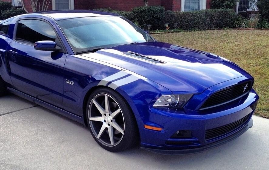 4" Dual Fender Stripe Hash Mark Stripe Decal Graphic Kit For FORD MUSTANG