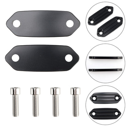 Black mirror delete block off plates fits Kawasaki Ninja 125/250/SL/300/400/650