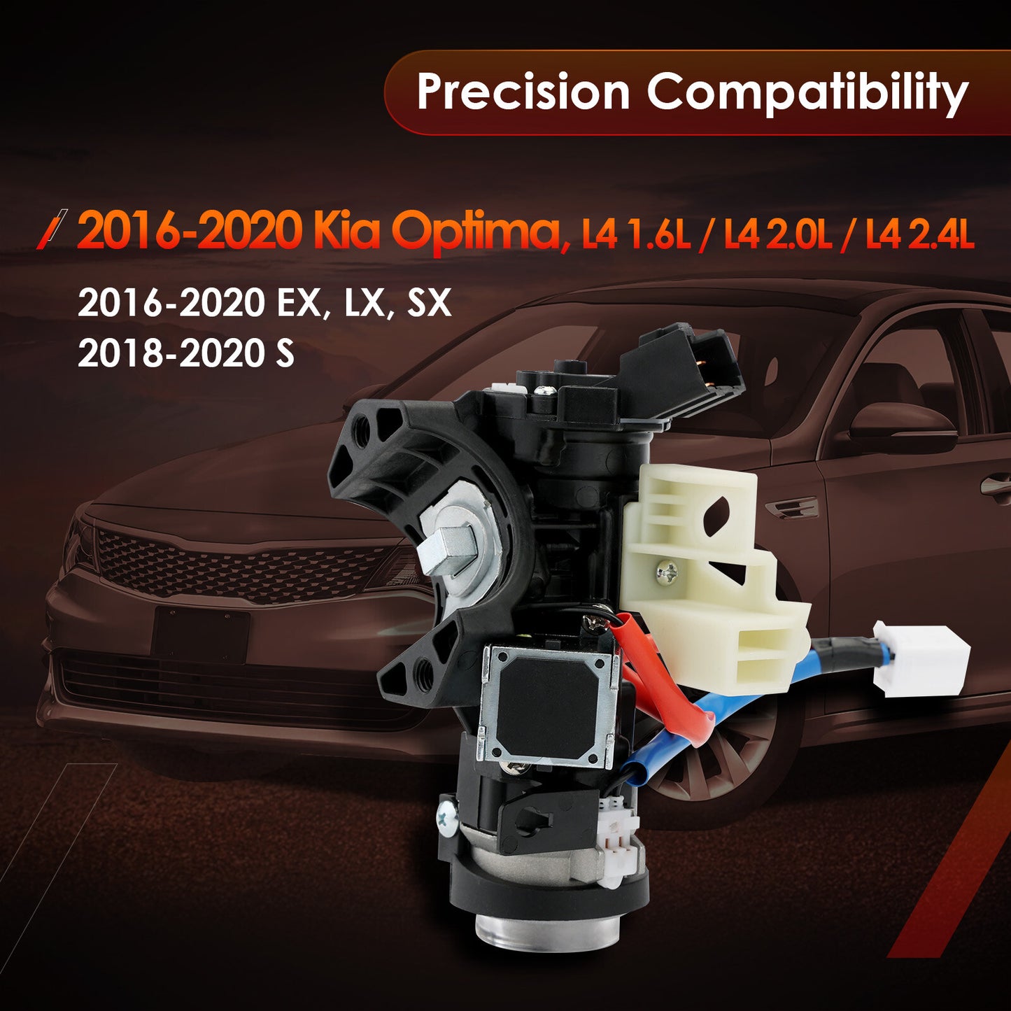 81991-35240 Ignition Lock Cylinder Switch &Cylinder Housing For 16-20 Kia Optima