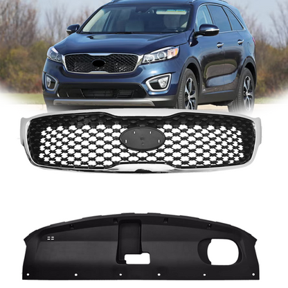 For 2016-2018 Kia Sorento Front Upper Grille Radiator Sight Cover Set 86360C6000