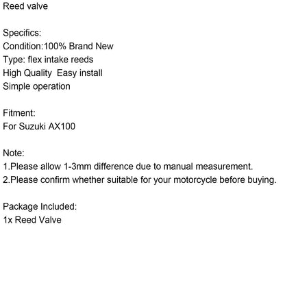 Motorcycle New Aftermarket Inlet Reed Valve For Suzuki AX100