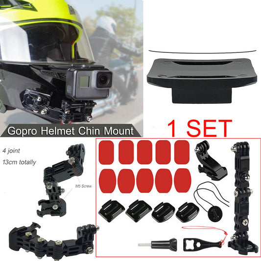Solid Spare Motorcycle Helmet Chin Mount Kit Extra Tethers for GoPro Hero 10 Black 9 8 7