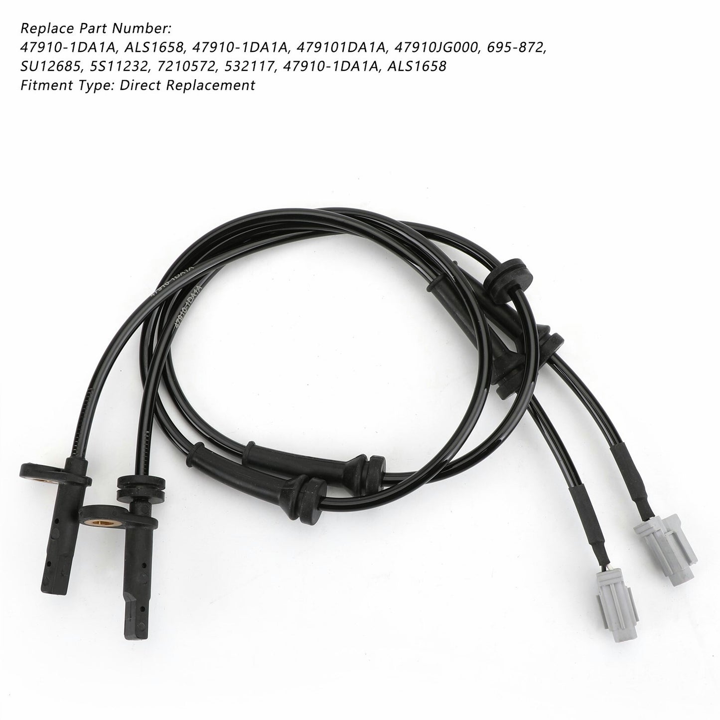 2Pcs Front ABS Wheel Speed Sensor For Nissan Rogue 2.5L 2008-2013 ALS1658