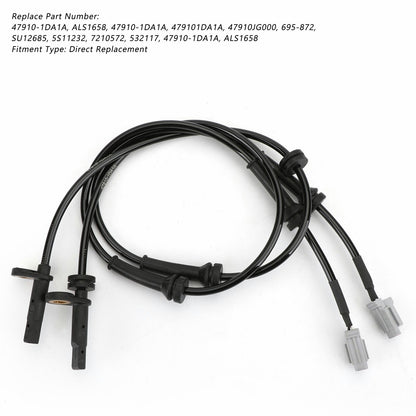 2Pcs Front ABS Wheel Speed Sensor For Nissan Rogue 2.5L 2008-2013 ALS1658