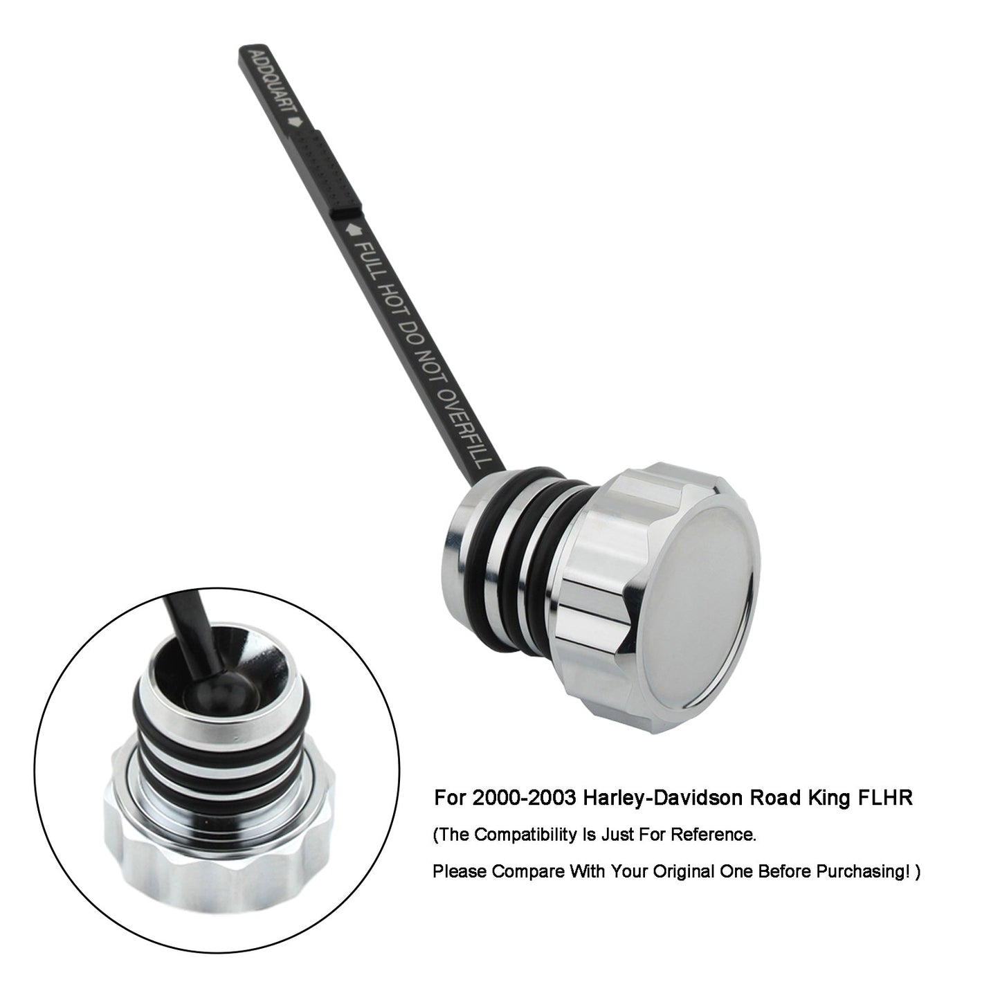 Oil Dipstick Tank Cap Plug 0710-0121 For Touring Road King Electra Glide 00-2006