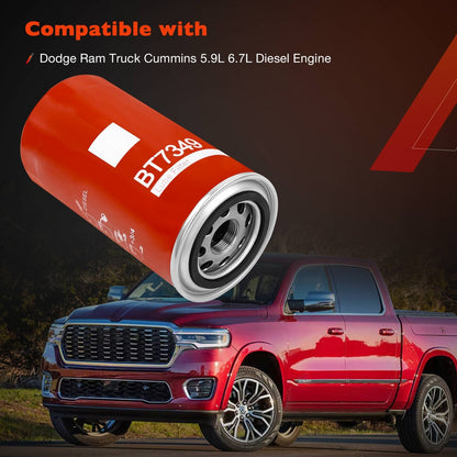 6X BT7349 Diesel Oil Fuel Filter For Dodge Ram 2500 3500 Cummins 5.9L 6.7L 8.3L
