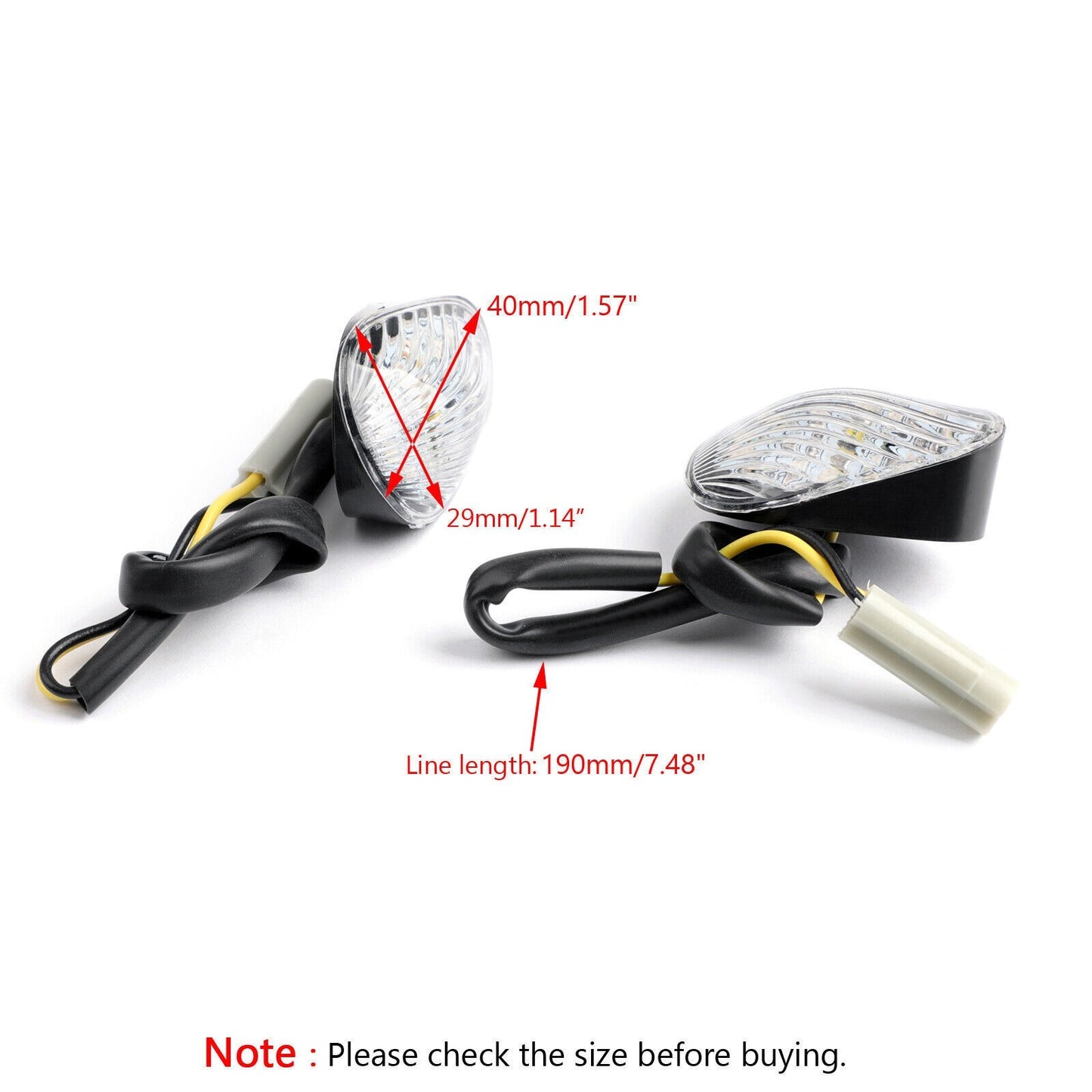 Clear Turn Signals Fit  Yamaha YZF R1 02-08 YZF R6 03-09 YZF R6S 06-08 Flush