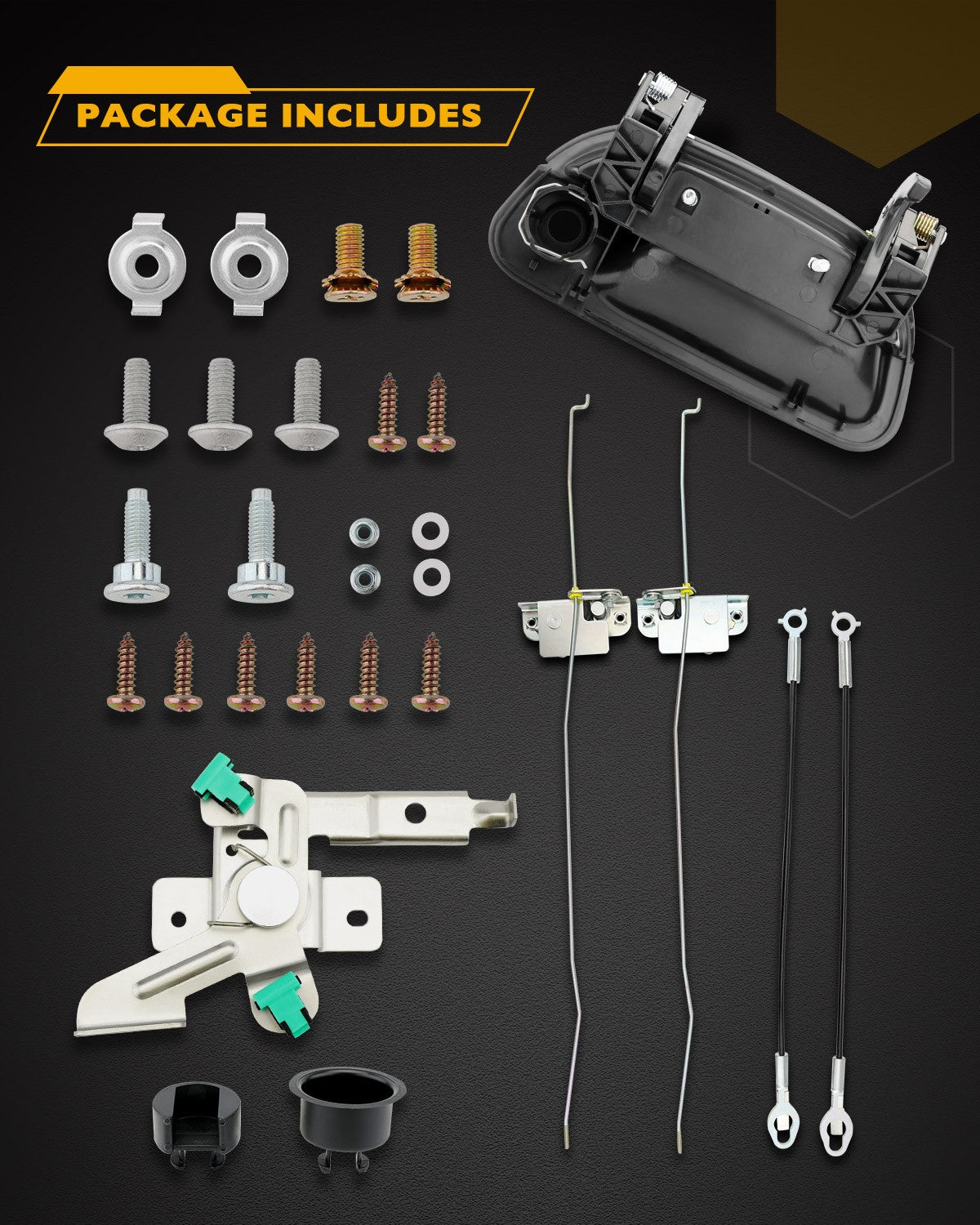 Tailgate Latch Rebuild Kit Bezel For 1997-2007 Ford F-150 F-250 F-350 Super Duty