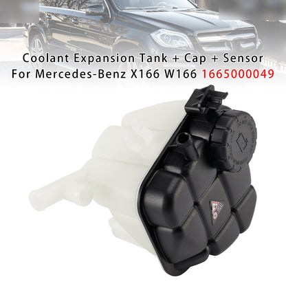 Coolant Expansion Tank + Cap + Sensor For Mercedes-Benz X166 W166 1665000049
