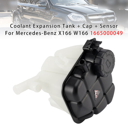 Coolant Expansion Tank + Cap + Sensor For Mercedes-Benz X166 W166 1665000049