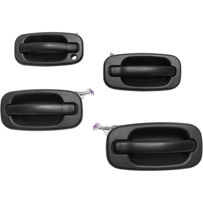 4Pcs Exterior Door Handle Front Rear Side For 99-07 Chevy Silverado GMC Cadillac