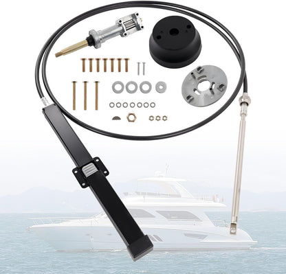 14 FT Back Mount Steering Cable Kit For Seastar Teleflex Rack Steering SS14114
