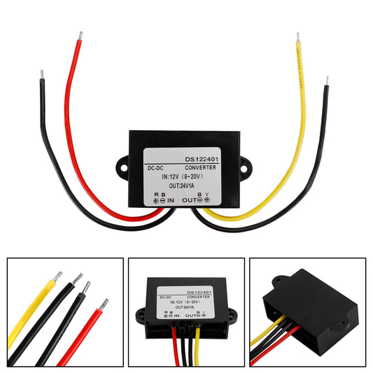 DC-DC 12V-24V 1A 24W Step Up Car Power Supply Converter Regulator Waterproof