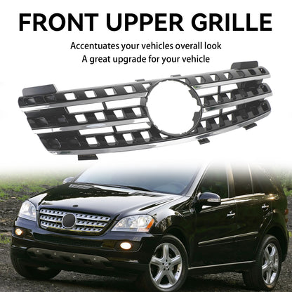 Front Bumper Grille Grill Fit Mercedes ML-Class W164 2005-2008 Chrome/Black