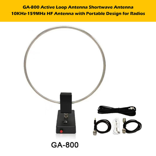 Solid Spare GA-800 Active Loop Antenna Shortwave Antenna 10KHz-159MHz Portable for Radios Y