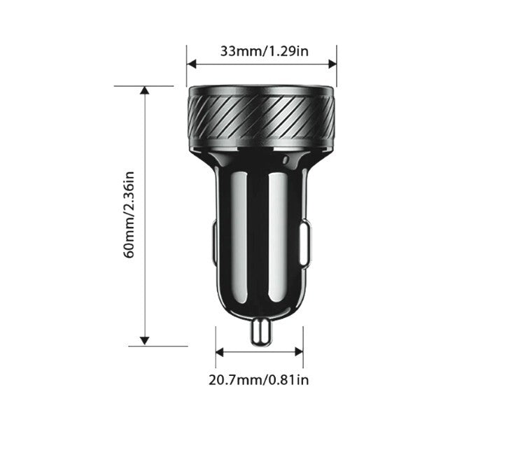 36W Car Cigarette Lighter Socket Dual USB Fast Charger Power LED Adapter Outlet