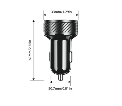 36W Car Cigarette Lighter Socket Dual USB Fast Charger Power LED Adapter Outlet
