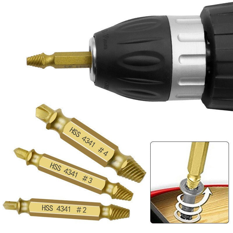 12pcs Damaged Screw Extractor Speed Out Drill Bits HSS Broken Bolt Remover Tools