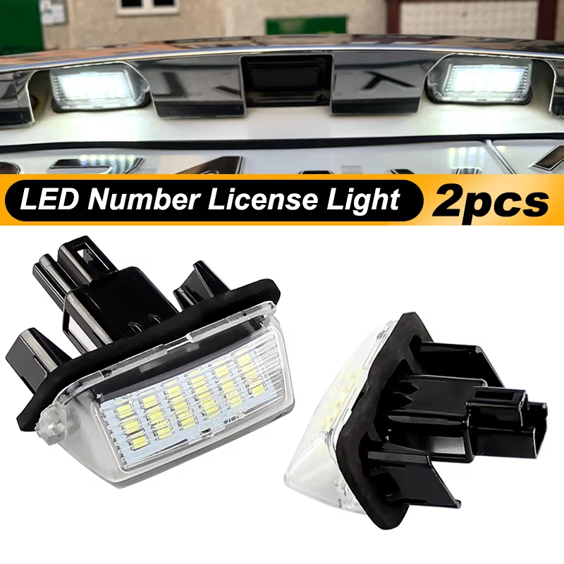 2X Rear LED License Plate Light For Toyota Camry Yaris Highlander Avalon Prius C