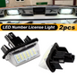 2X Rear LED License Plate Light For Toyota Camry Yaris Highlander Avalon Prius C