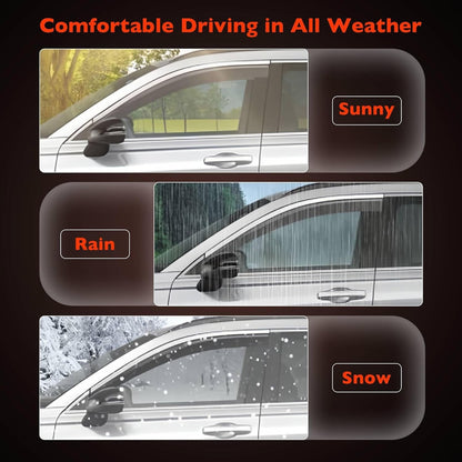 4Pcs Side Window Visor Rain Guards Deflectors For 2016-2023 Toyota Tacoma Black