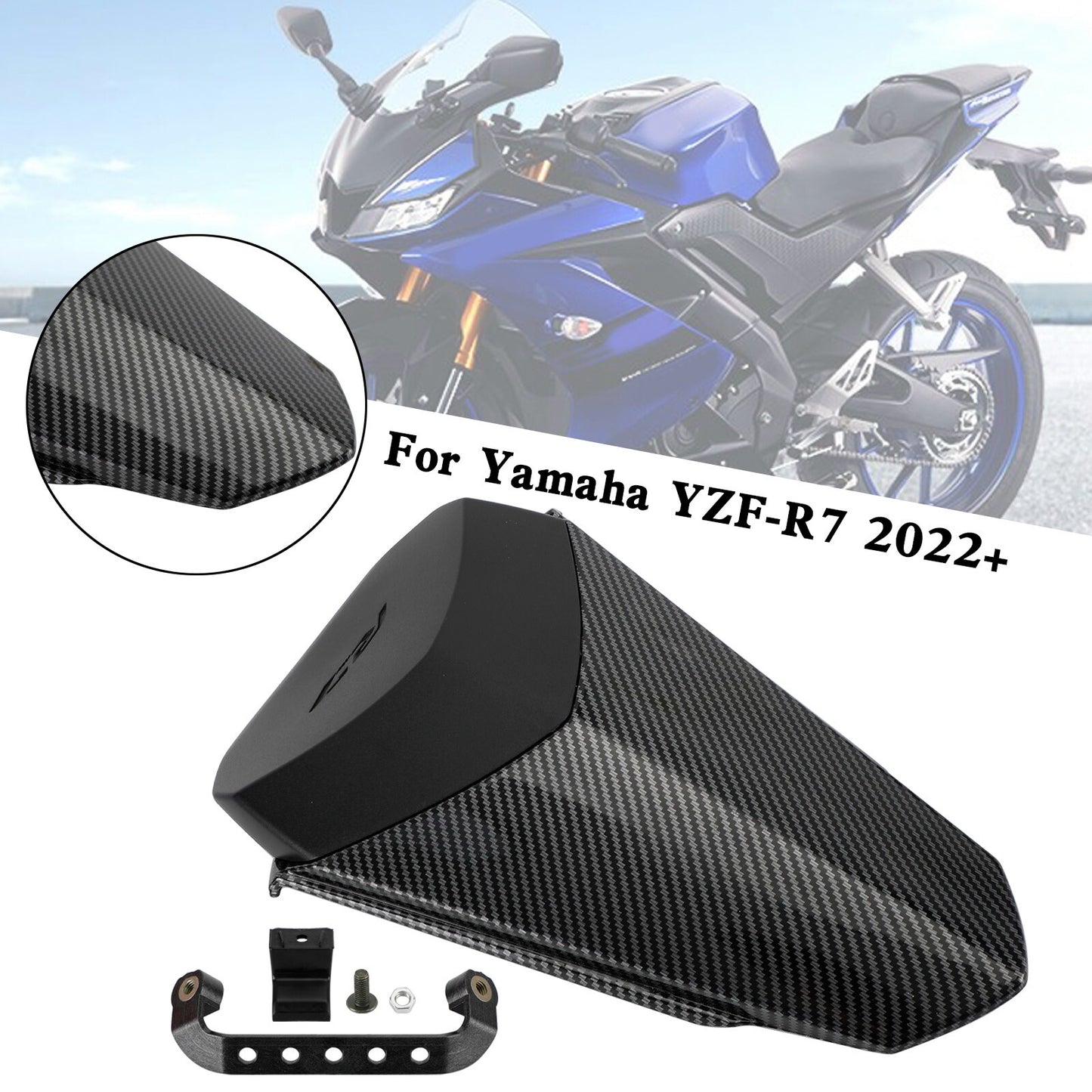Tail Rear Seat Cover Fairing Cowl For YAMAHA YZF-R7 YZF R7 2022-2025 Carbon