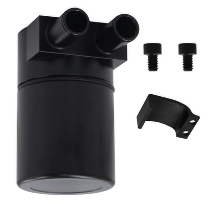 Billet Aluminum Oil Catch Can Tank Bottle Baffled For BMW N54 335i 535i Black
