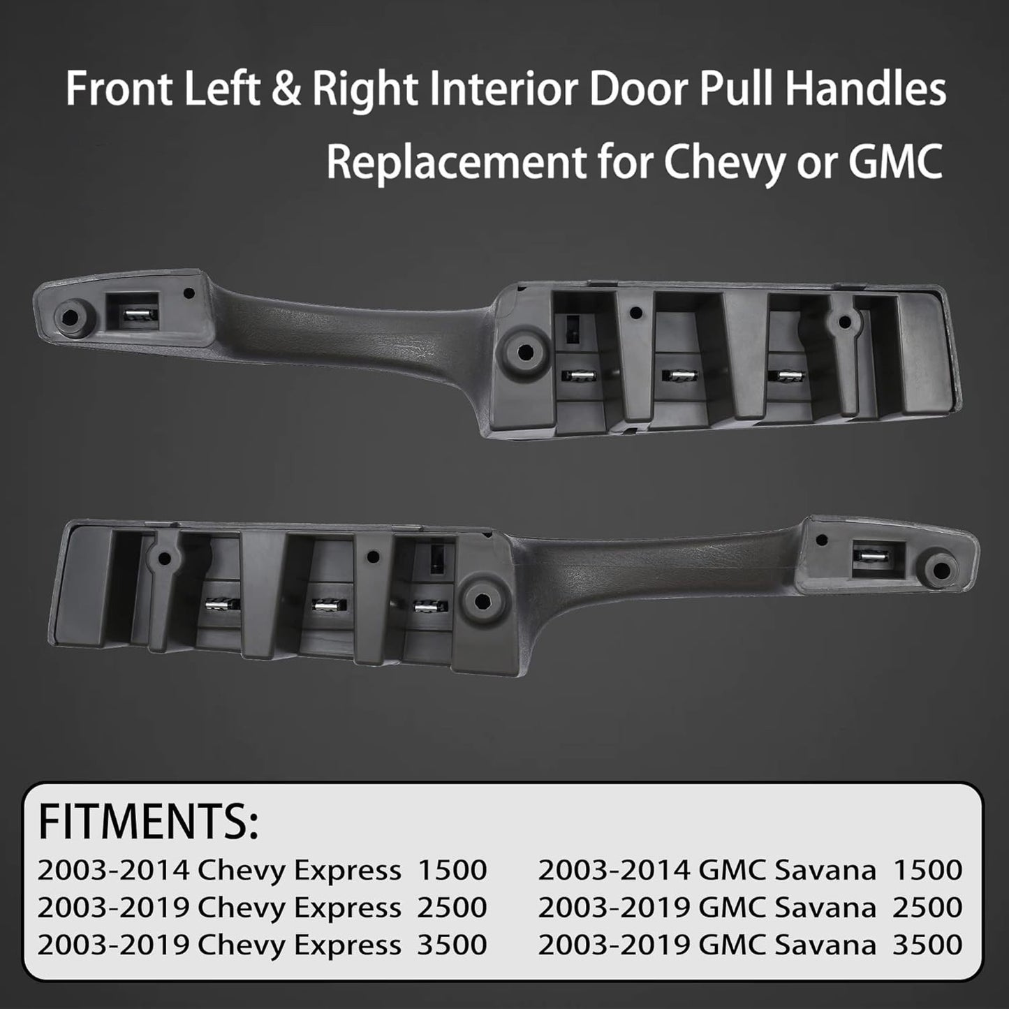 Interior Pull Door Handle Kit Fit 03-19 Chevy Express GMC Savana 1500 2500 3500