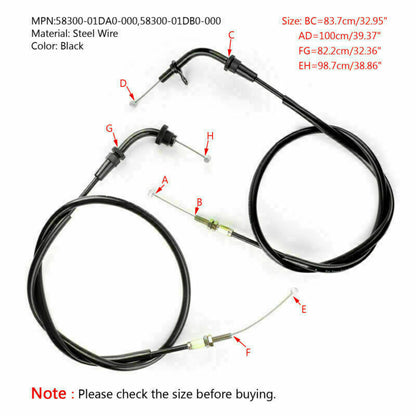 Motobike Throttle Cable Fit Suzuki 58300-01DB0-000 GS500 GS500F 2001-2009 US