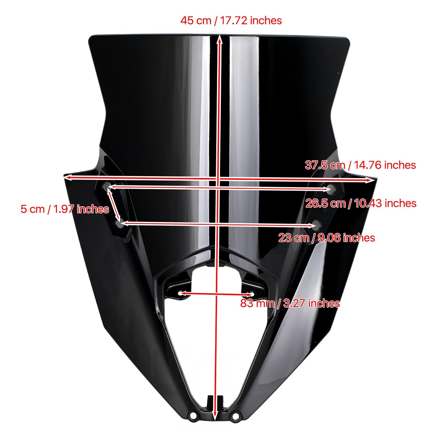 Windshield Windscreen Protector for Kawasaki NINJA 650 ER6F 2020-2022 Black