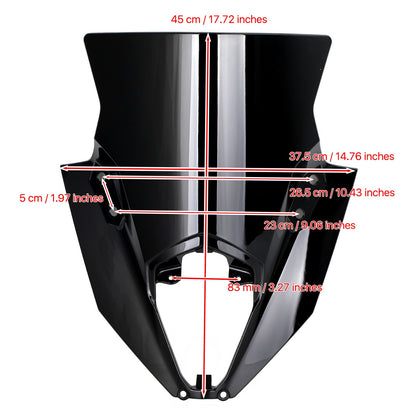 Windshield Windscreen Protector for Kawasaki NINJA 650 ER6F 2020-2022 Black