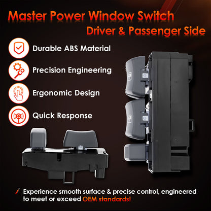 Master Power Window Switch Driver & Passenger Side For Chevy GMC C/K 1500-3500