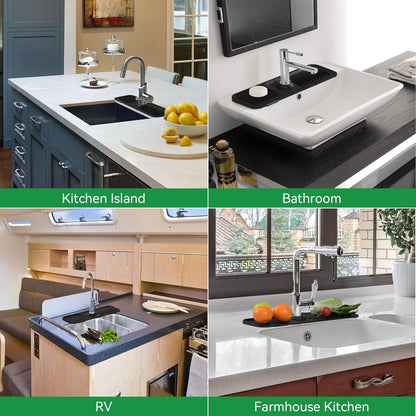 Kitchen Faucet Sinks Splash Guard Silicone Drain Pad Water Catcher Tray Slip Mat