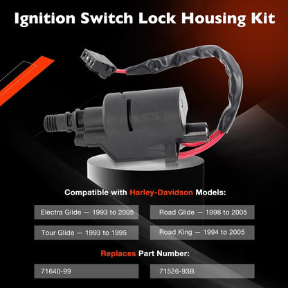 71640-99 Ignition Switch Lock Housing Kit For 93-05 Harley Touring Electra Glide