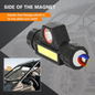 2PCS US Flag Black Roll Bar Grab Handles with Light For Jeep Wrangler TJ JK JL