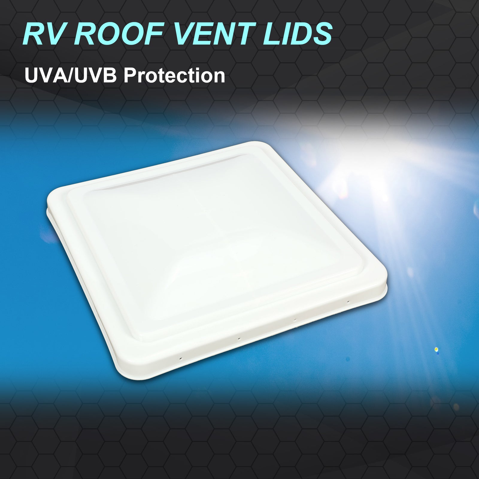 Solid Spare For RV Replacement 14"X14" Roof Vent Cover White Camper Vent Cover
