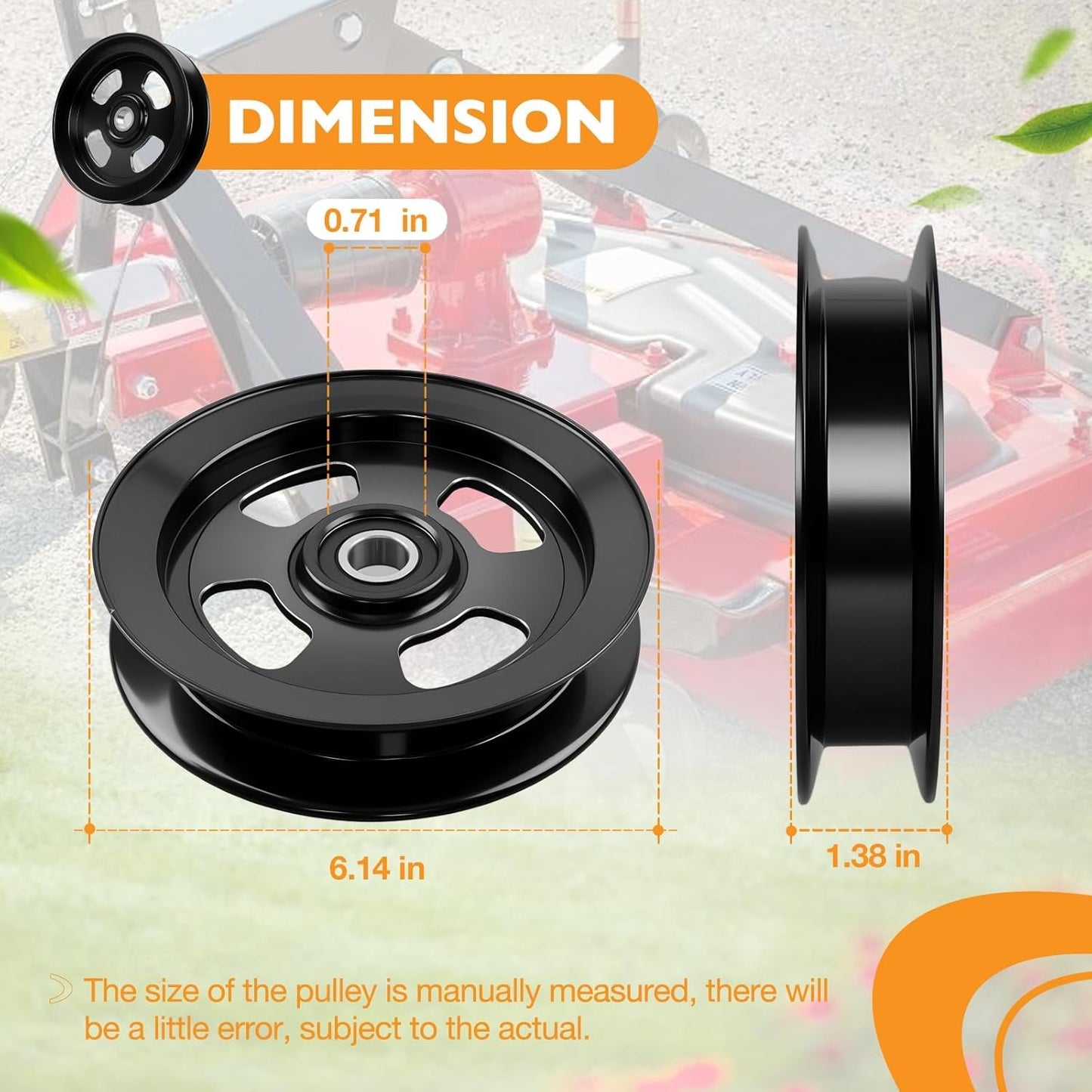 132-9425 Deck Flat Idler Pulley For Exmark Lazer Z Titan Toro 103-8743 116-4668
