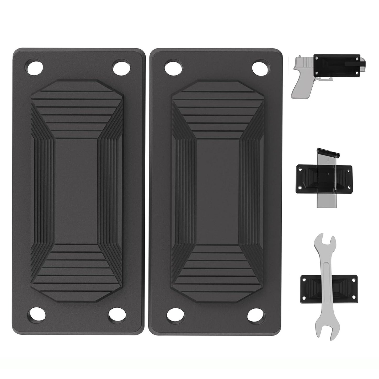2 Magnetic Magnet Gun Mount Holder 35-45 Lbs Concealed Holster Quick Draw Car