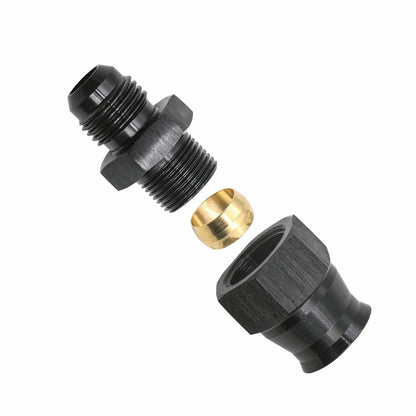 6AN Male to 5/16" Hardline Compression Fitting Adapter Aluminum 2Pcs