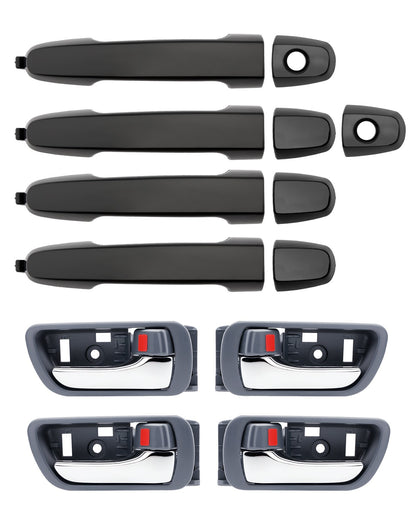 8X Exterior & Interior Inner Door Handles Set w/ Bezel For 2002-06 Toyota Camry
